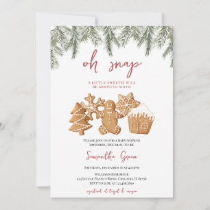 Invitation Oh Snap Baby shower de pain d'épices