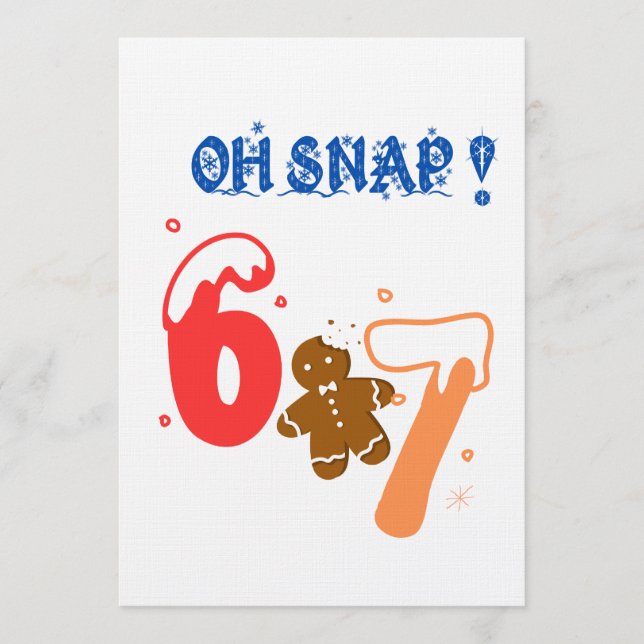 Invitation Oh Snap Gingerbread 67 (Devant)