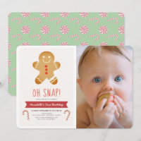 Oh Snap Gingerbread Homme Enfants Photo Anniversai