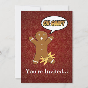 Invitation Oh, Snap ! Homme Drôle de pain d'épices