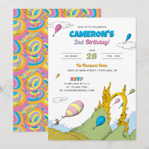 Invitation Oh, The Places You'll Go Enfants Anniversaire