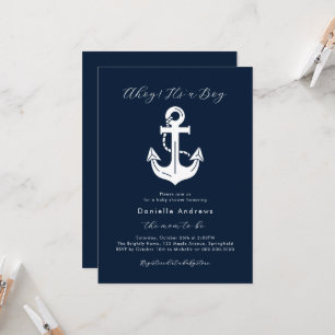 Invitation Ohé C'est un garçon Cadeau personnalisé pour une b