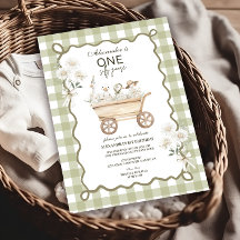 Oie Ridicule 1er Anniversaire Gingham Vert