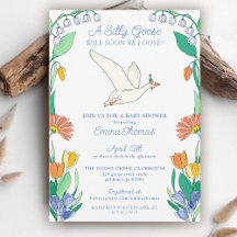 Oie sotte sur le Baby shower floral Loose Spring