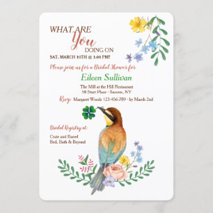 Invitation Oiseau avec l'invitation de shamrock