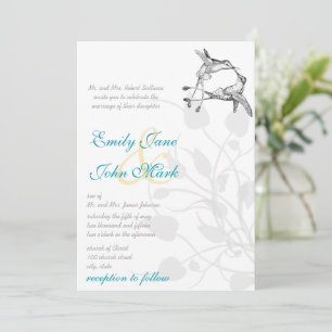 Invitation Oiseau de mariage baiser de colibri de campagne ru