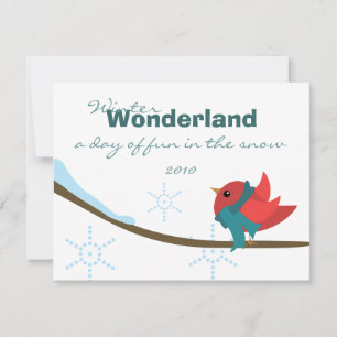 Invitation Oiseau d'hiver