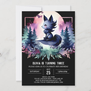 Invitation Oiseau du loup de forêt