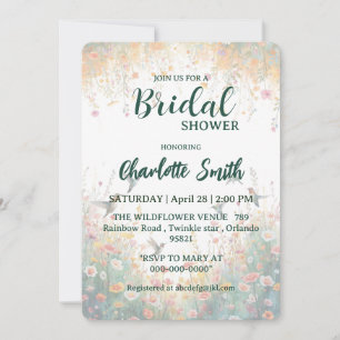 Invitation Oiseaux aquarelle de printemps Monogramme floral F