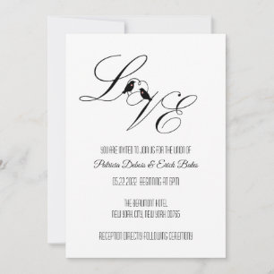 Invitation Oiseaux de l'amour