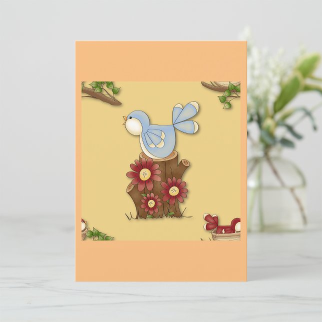 Invitation Oiseaux de printemps (Créateur téléchargé)