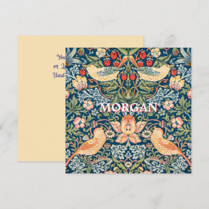 Invitation Oiseaux mignons, Thief fraise Art, Nom et message