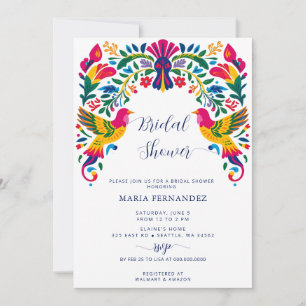Invitation Oiseaux Otomi Fête des mariées Fiesta mexicaine