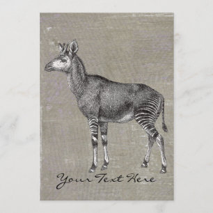 Invitation Okapi vintage