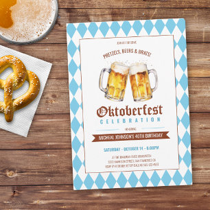 Invitation Oktoberfest Bière Party 40e anniversaire