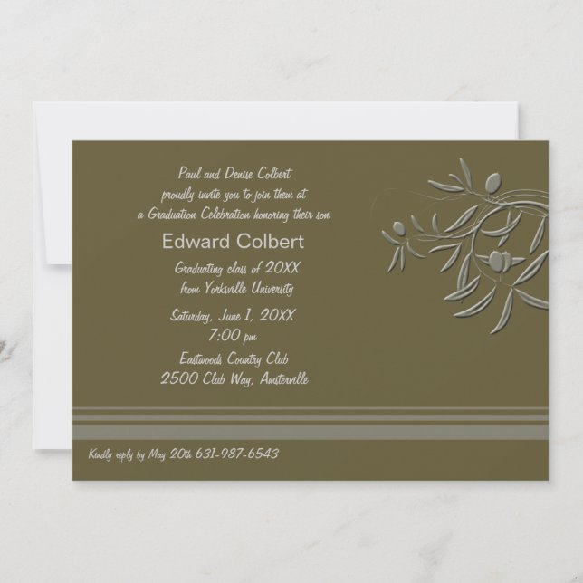 Invitation Olive Green (Devant)