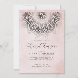 Invitation Olivia Bosek Mandala Lace Dusty Rose ID478