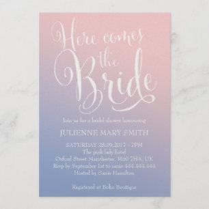 Invitation Ombre Fairytale Voici la Fête des mariées des mari