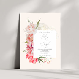 Invitation Ombré Floral Botanical Mariage élégant