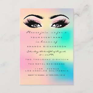 Invitation Ombre Holographique bulle nuptiale douce 16e Eyela