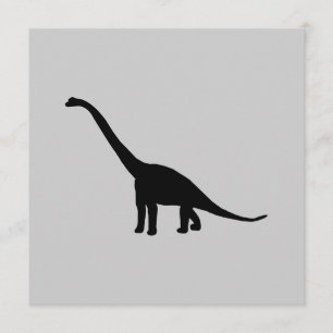 Invitation Ombre noire Dino de dinosaure de brontosaure