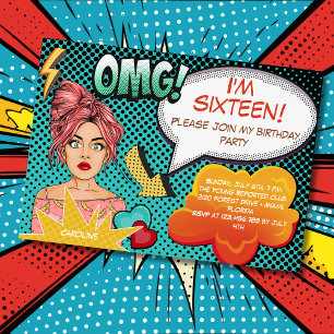 Invitation OMG ! J'ai... l'anniversaire d'ados