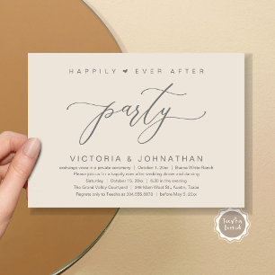 Invitation On A Fait Le Knot, Mariage Elopement Dinner Party