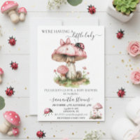 On a une petite dame Ladybug Pink Mushroom