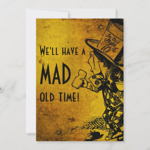 Invitation On aura un vieux temps fou ! (Mad Hatter - or)