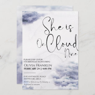 Invitation on cloud nine birthday 