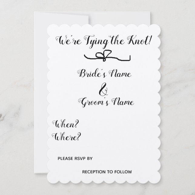 Invitation On est en train de Tying the Knot ! (Devant)