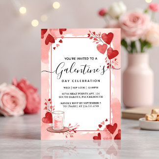 Invitation On Love Cute Femme Ado Fille Galentines Jour Vacan