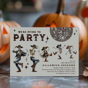 Invitation On meurt pour fêter Halloween Hoedown