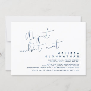 Invitation On ne pouvait pas attendre, Elopement Mariage Mode