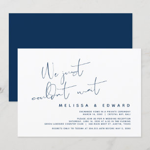 Invitation On ne pouvait pas attendre, Elopement Mariage Mode