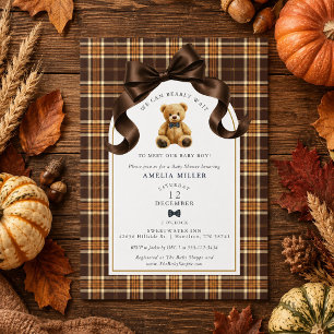 Invitation On Peut à peine Attendre Fête d'Automne à Carreaux