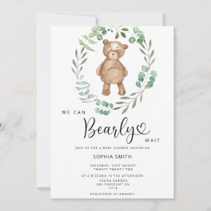 Invitation On peut attendre baby shower