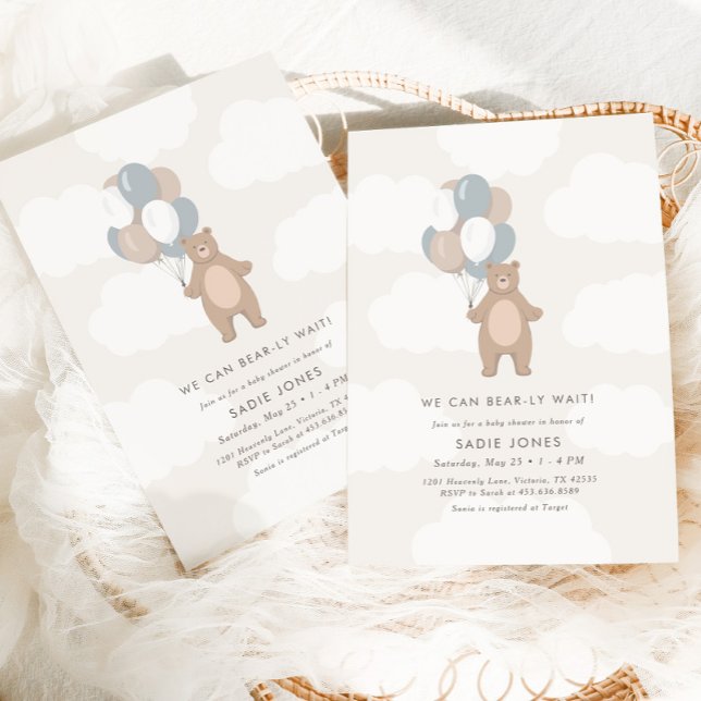 Invitation On Peut Attendre | Baby shower non sexiste (Créateur téléchargé)