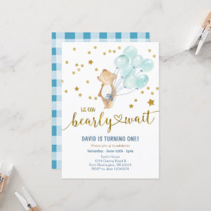 Invitation On peut attendre l'ours Ballotte Anniversaire
