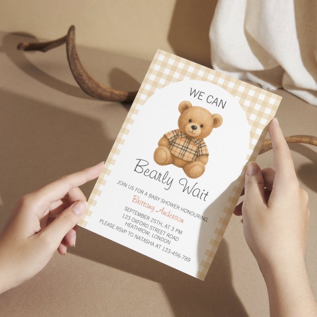 Invitation On peut attendre prématurément le Baby shower de l (Créateur téléchargé)