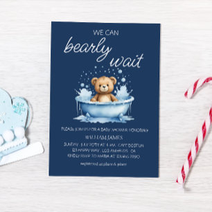 Invitation On peut attendre prématurément - mignon Baby showe
