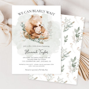 Invitation On Peut Attendre Teddy Bear Baby shower
