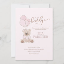 On Peut Attendre Teddy Bear Baby shower rose