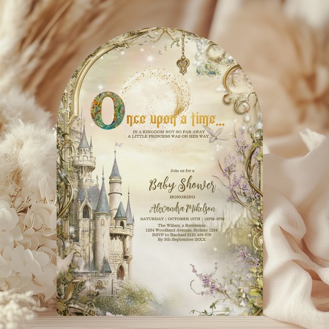 Invitation Once Upon a Time Princess Castle Baby Shower (Créateur téléchargé)