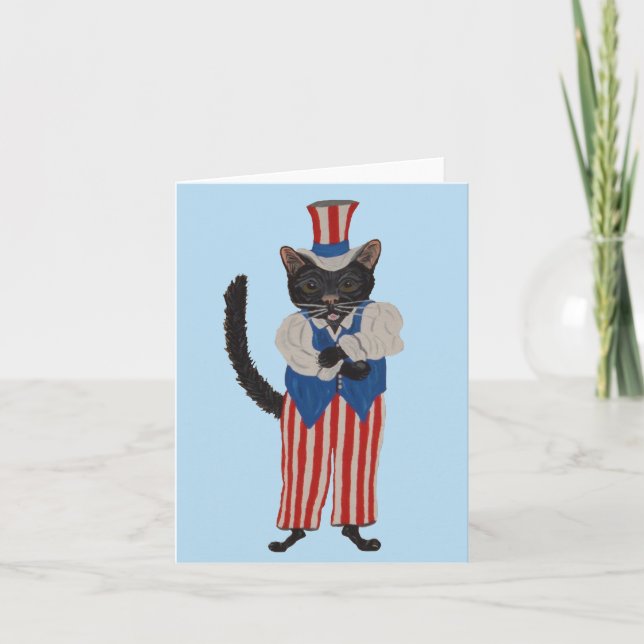 Invitation Oncle Sam Chat Noir (Devant)