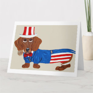 Invitation Oncle Sam Dachshund