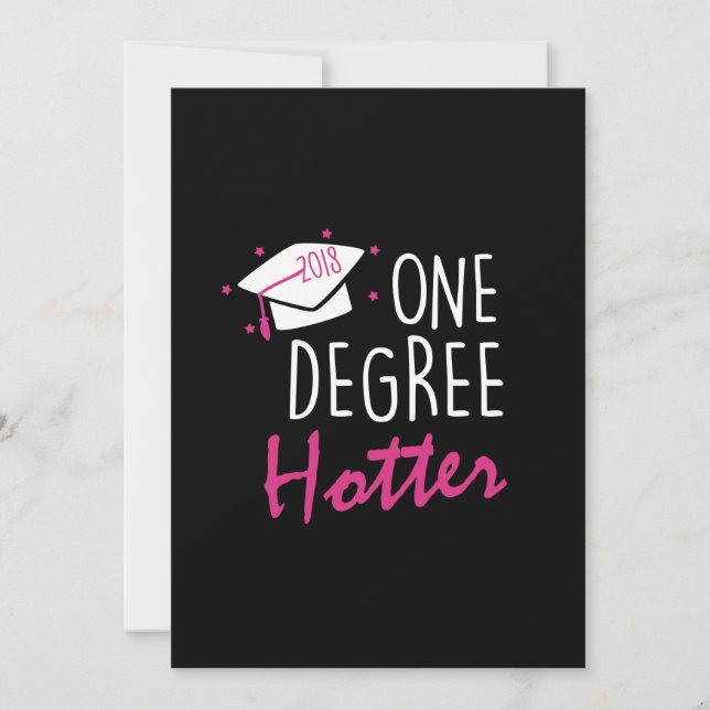 Invitation One Degree Hotter Jour de remise de diplôme 2018 (Devant)