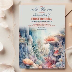 Invitation One der the Sea Life 1er anniversaire