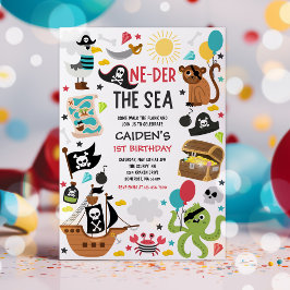 Invitation One der The Sea Pirate Ship 1er Anniversaire