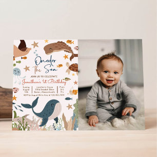 Invitation One der the Sea Whale Shark Sea Life 1er anniversa